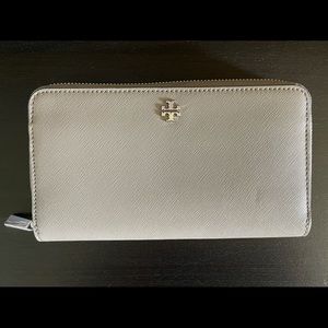 Light Gray Tory Burch Wallet